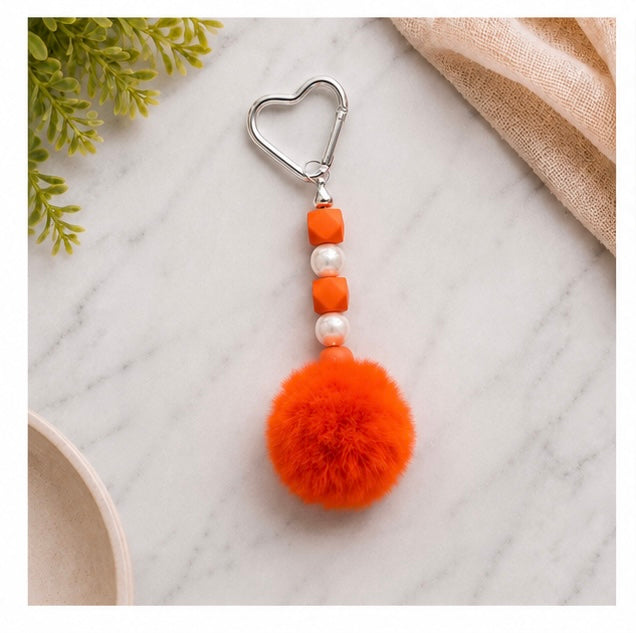 Pom Pom Back Pack Charm