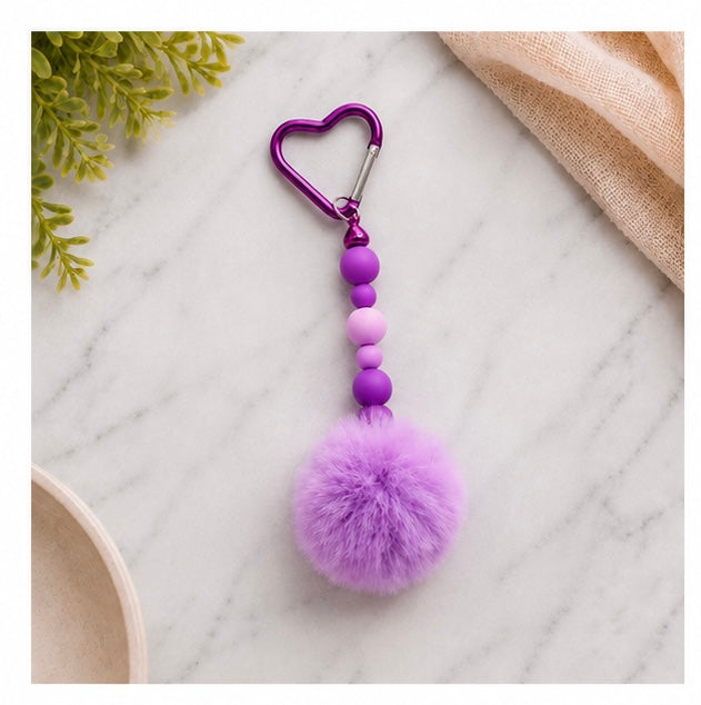 Pom Pom Back Pack Charm