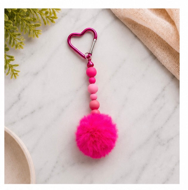 Pom Pom Back Pack Charm