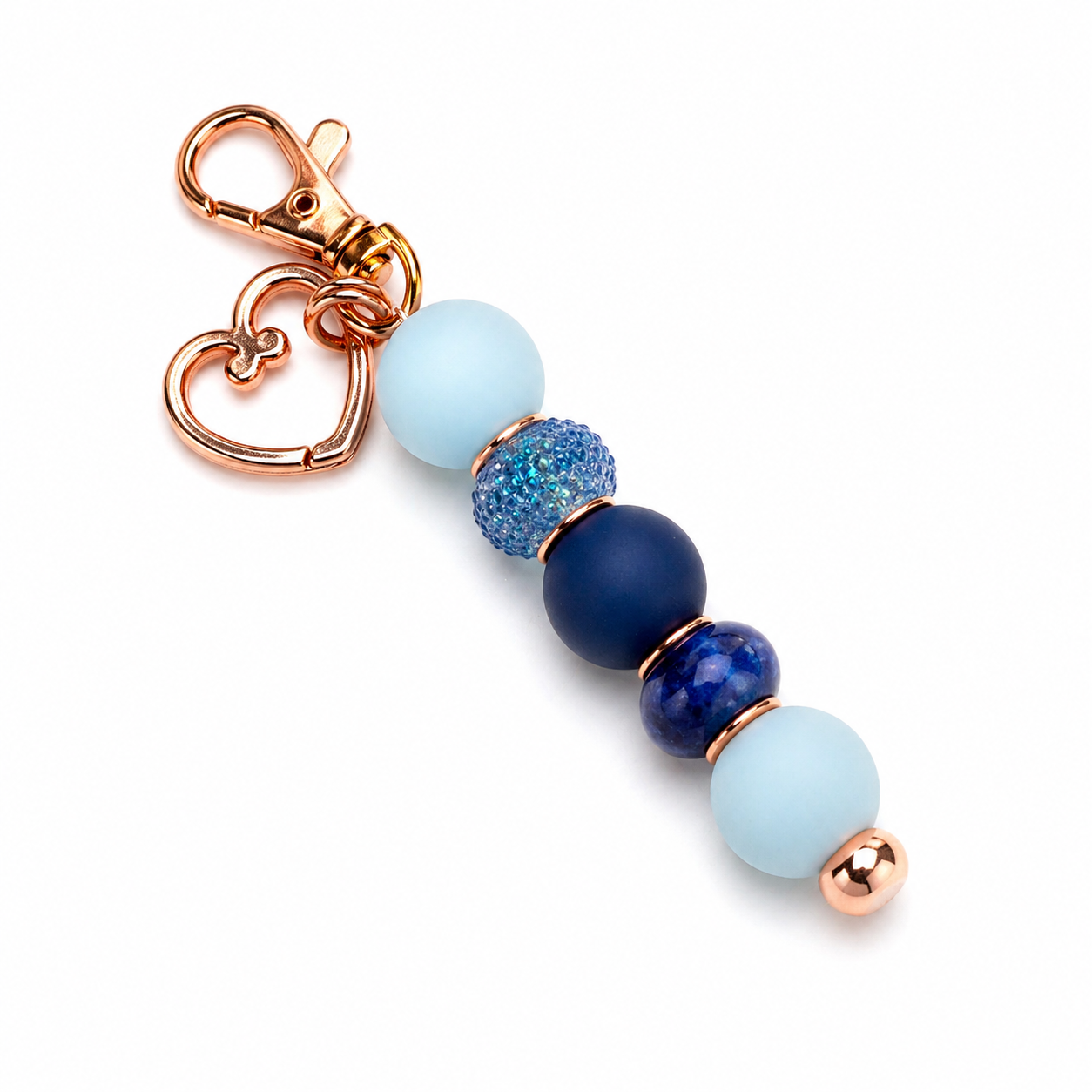 Blue Blessings Beaded Purse Charm