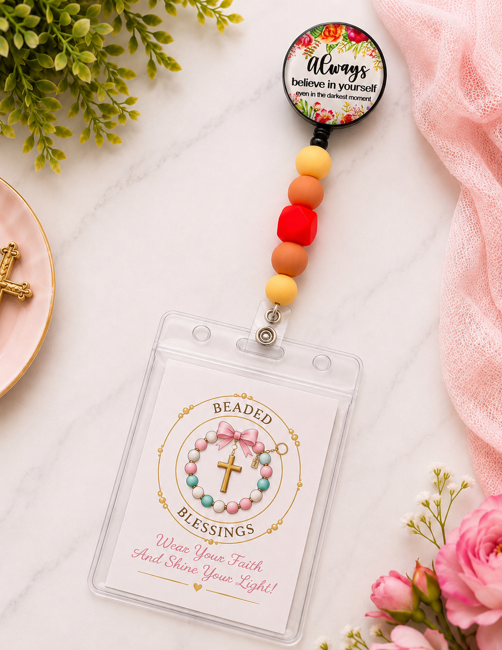 "Beaded Affirmations" Badge Reel - Always Believe In Yourself