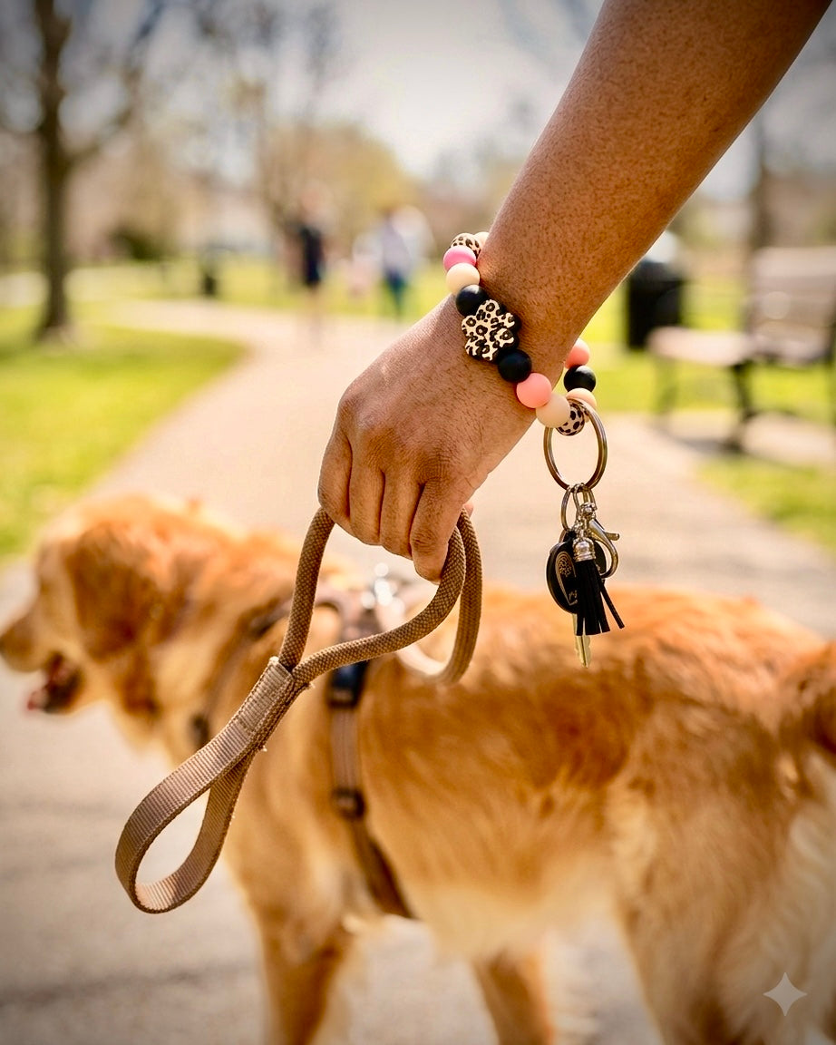 Dog Mom Wristlet Keychain